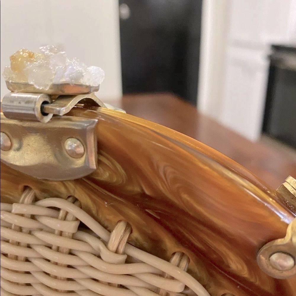 Lucite wicker purse - Picture 7 of 12